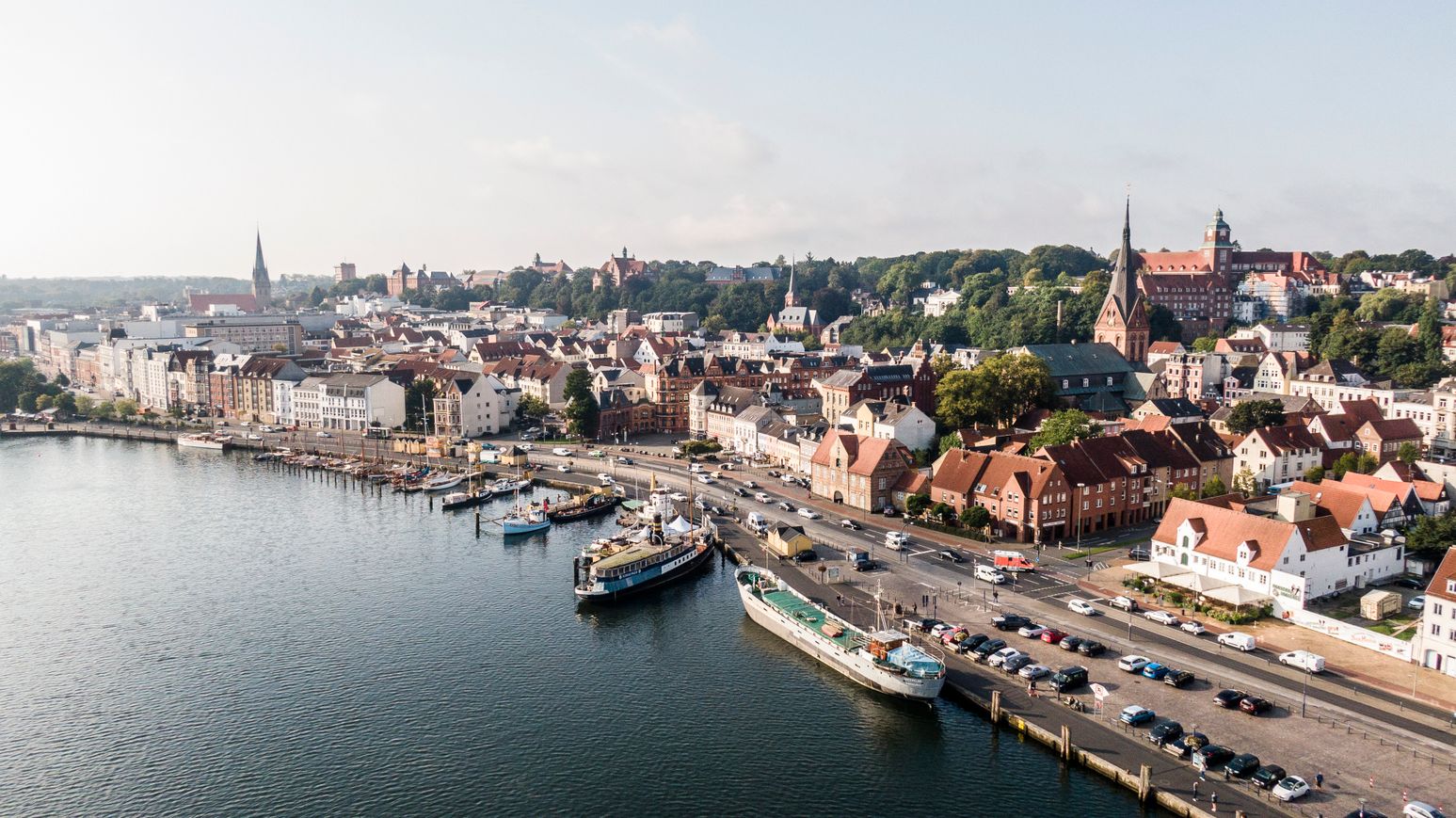 Flensburger Hafen von oben 